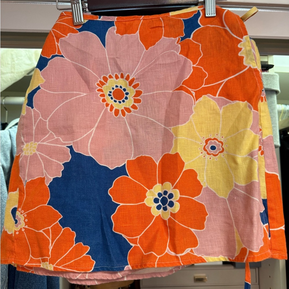 Rails Floral A-Line Skirt - Orange, Pink, Yellow, Blue